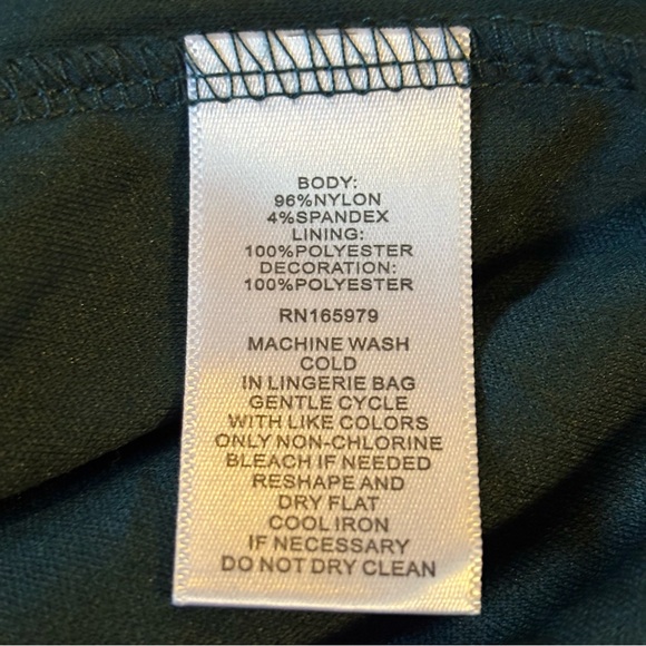 Cable & Gauge Women's Green Lace lined sheer holiday Top Blouse Size XL - Picture 8 of 8